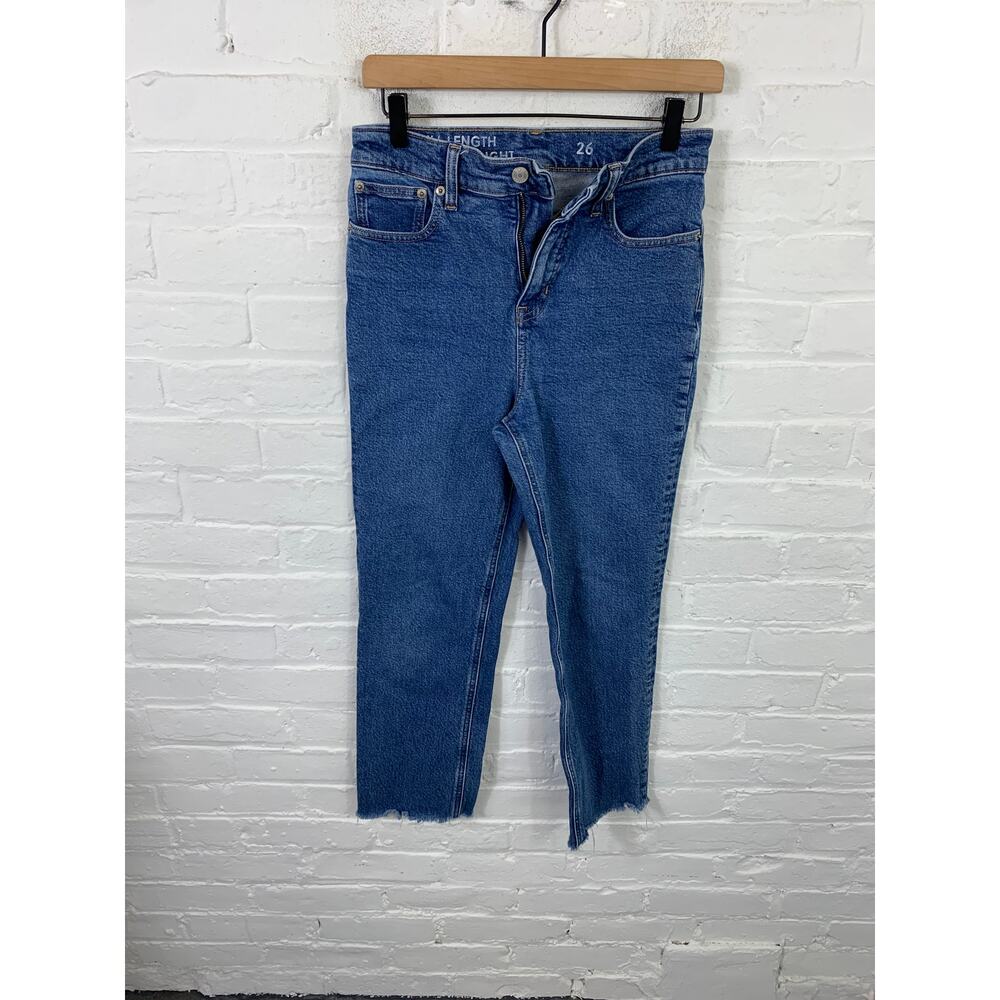 J. Crew Women's Full Length Classic Fit Straight Leg Jeans Denim Blue Size 26